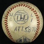 1953 (April 28) Pittsburgh Pirates Chicago Cubs ONL Giles Forbes Field Game Used Decorated Victory Baseball (MEARS LOA)
