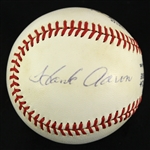1970-73 Hank Aaron Eddie Mathews Milwaukee Braves Signed ONL Feeney Baseball (JSA)