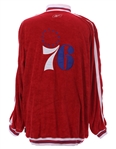 2004 Allen Iverson Philadelphia 76ers Throwback Warmup Suit (MEARS LOA)