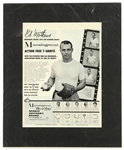 1958 Eddie Mathews Milwaukee Braves 15" x 18" Matted Munsingwear Advertisement