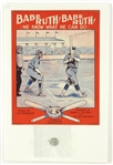1928 Babe Ruth! Babe Ruth! (We Know What He Can Do) Sheet Music & 1" Pinback Button