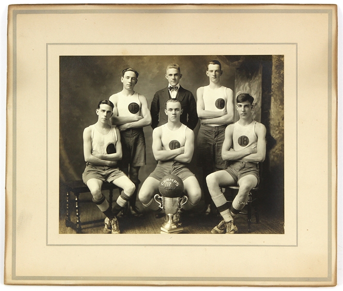 1917 Basketball Champs 12" x 14" Matted Studio Portrait