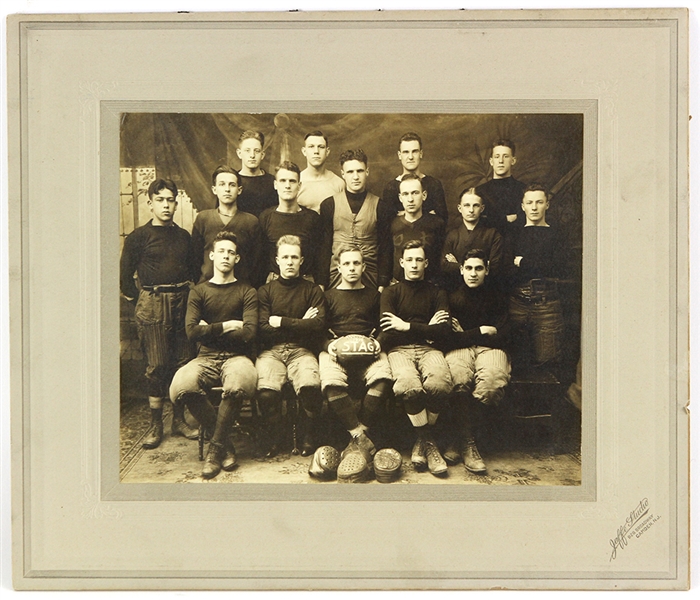1919 Stag Football Team 12" x 14" Matted Studio Portrait