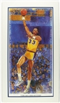 1989 Kareem Abdul Jabbar Los Angeles Lakers Signed 20" x 36 Matted Lithographs (JSA) 187/1989