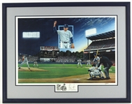 1990 Nolan Ryan Texas Rangers Signed 30" x 39" 300th Career Victory Lithograph (JSA) 3/500