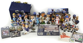 1960s-2000s Milwaukee Brewers/Braves Memorabilia Collection - Lot of 125+ w/ Boxed Bobbles, Loose Bobbles & More 