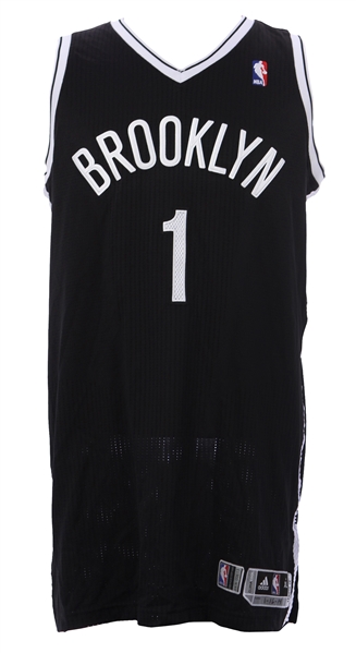 2014 (January 16) Mason Plumlee Brooklyn Nets Game Worn London Live Jersey (MEARS LOA/MeiGray)