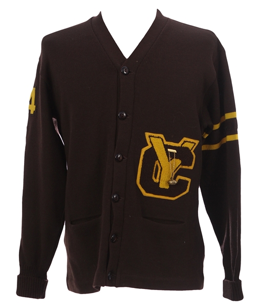1961-64 YC Football Champions Letter Sweater w/ Charm (MEARS LOA)