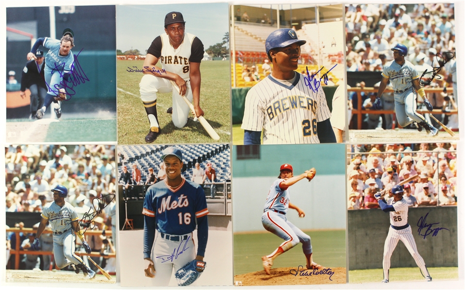 1980s-90s Milwaukee Brewers & Hall of Fame Signed 8" x 10" Photos - Lot of 119 w/ Don Drysdale, Steve Carlton, Early Gary Sheffield & More (JSA)