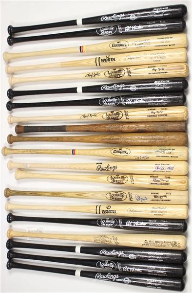 1950s-2000s Store Model Bat Collection - Lot of 39 w/ 30 Signed Including Ken Griffey Jr., Andre Dawson, Mike Schmidt & More