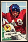 1951 Tom Landry Bowman #142 High Grade Card