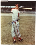 1990s Stan Musial St. Louis Cardinals Signed 16" x 20" Color Photo (JSA)