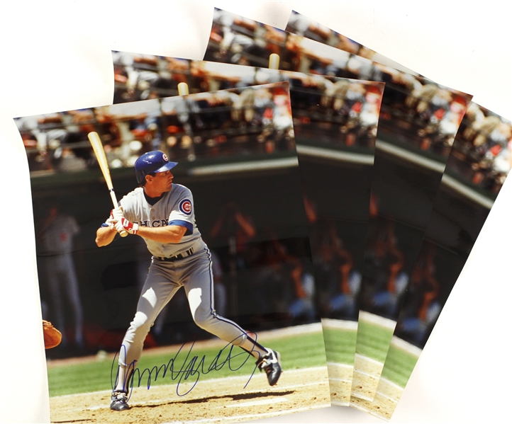 1990s Ryne Sandberg Chicago Cubs Signed 16" x 20" Photos - Lot of 4 (JSA)