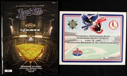 2001 (April 6th) Milwaukee Brewers Inaugural Opening Night Miller Mark Program