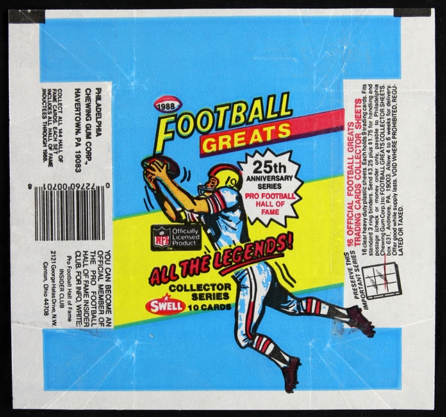 1988 Swell Football Greats Wrapper