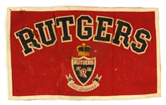 1920s-30s Rutgers University 13" x 21.5" Felt Banner