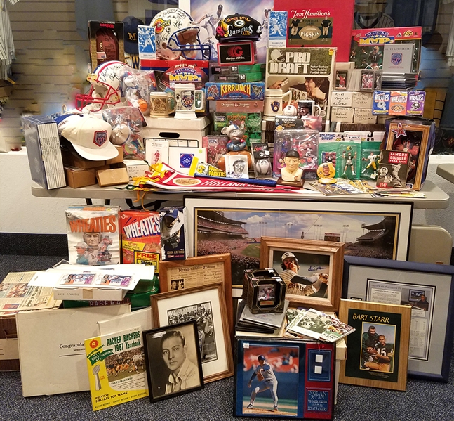 Massive Collection of Memorabilia (Football, Baseball, Basketball)
