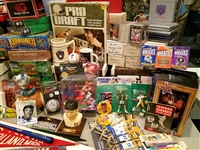 Massive Collection of Memorabilia (Football, Baseball, Basketball)