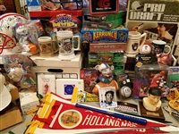 Massive Collection of Memorabilia (Football, Baseball, Basketball)