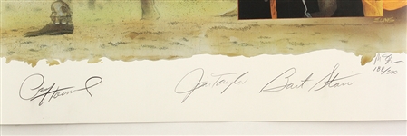 1990's Bart Starr Jim Taylor Paul Hornung Green Bay Packers Signed 21 x 28 Lithographs - Lot of 3 (JSA) 155, 188 & 190/500