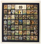 1988 Notre Dame Fighting Irish 26" x 28" Uncut Card Sheets w/ 60 Cards Each - Lot of 17