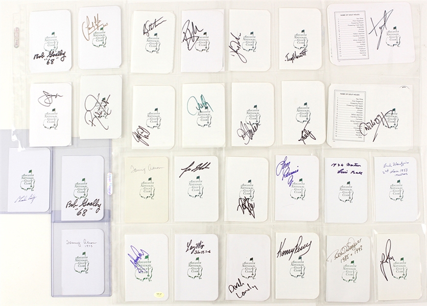 1960s-80s Augusta National Golf Club Signed Scorecard Collection - Lot of 38