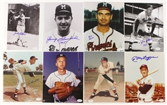 1980s-90s Milwaukee Braves Signed Photos Cuts Postcards - Lot of 19 (JSA)