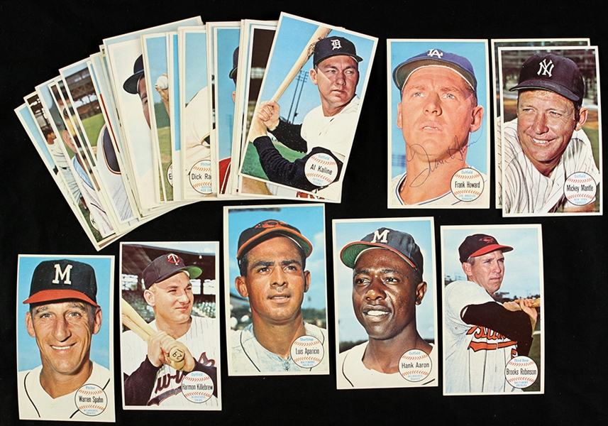 1964 Topps Giant Baseball Trading Cards - Lot of 49 w/ Mikcey Mantle, Hank Aaron, Warren Spahn & More