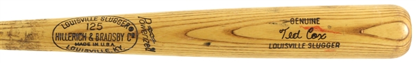 1973-75 Ted Cox Minor Leagues H&B Louisville Slugger Professional Model Game Used Bat (MEARS LOA)