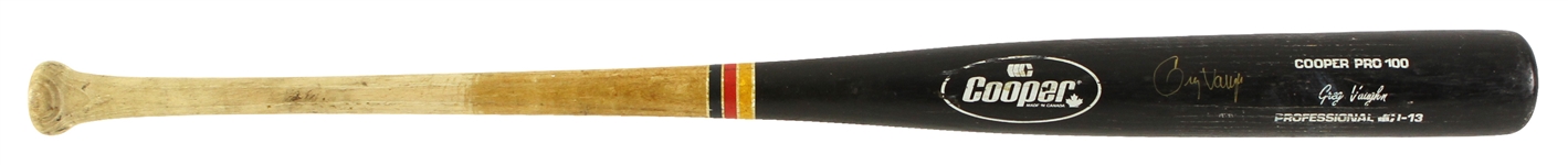 1990-93 Greg Vaughn Milwaukee Brewers Signed Cooper Professional Model Game Used Bat (MEARS LOA/JSA)