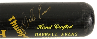 1988-89 Darrell Evans Tigers/Braves Signed Worth Professional Model Bat (MEARS LOA/JSA)