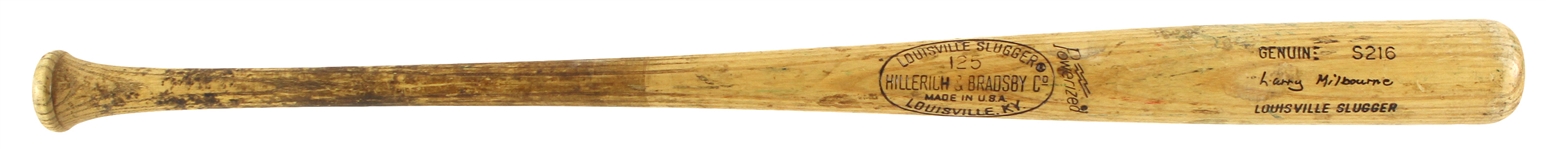 1977-79 Larry Milbourne Seattle Mariners H&B Louisville Slugger Professional Model Game Used Bat (MEARS LOA)