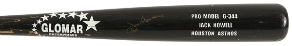 1998-99 Jack Howell Houston Astros Signed Glomar Professional Model Game Used Bat (MEARS LOA/JSA)