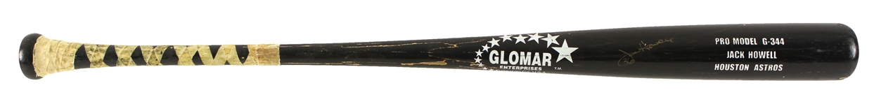 1998-99 Jack Howell Houston Astros Signed Glomar Professional Model Game Used Bat (MEARS LOA/JSA)