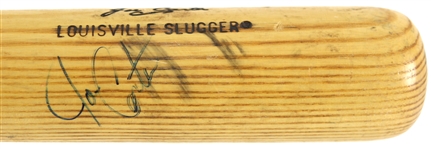 1986-89 Joe Carter Cleveland Indians Signed Louisville Slugger Professional Model Game Used Bat (MEARS LOA/JSA)