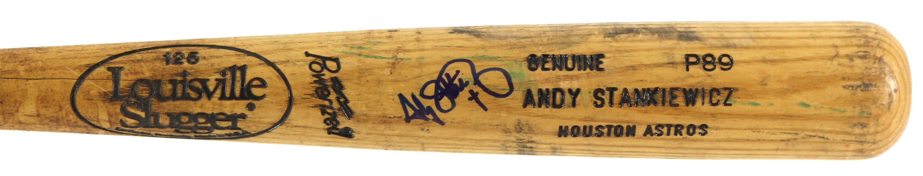 1994-95 Andy Stankiewicz Houston Astros Signed Louisville Slugger Professional Model Game Used Bat (MEARS LOA/JSA)
