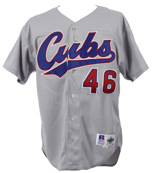1995 Steve Trachsel Chicago Cubs Signed Game Worn Road Jersey (MEARS LOA/JSA)