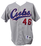 1995 Steve Trachsel Chicago Cubs Signed Game Worn Road Jersey (MEARS LOA/JSA)