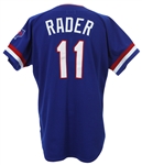 1984 Doug Rader Texas Rangers Game Worn Alternate Jersey (MEARS LOA)