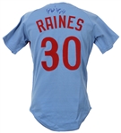 1985 Tim Raines Montreal Expos Signed Game Worn Road Jersey (MEARS A10/JSA)