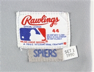 1990 Bill Spiers Milwaukee Brewers Signed Game Worn Road Jersey (MEARS LOA/JSA)