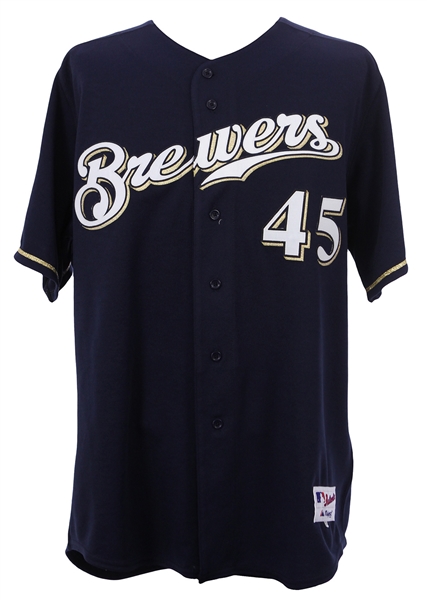 2005 Carlos Lee Milwaukee Brewers Signed Game Worn Alternate Jersey (MEARS LOA/JSA)