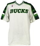 1988-91 Milwaukee Bucks Game Worn Warm Ups - Lot of 3 w/ 2 Shooting Shirts & 1 Pair of Pants (MEARS LOA)