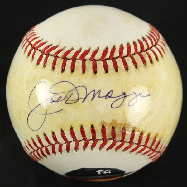 1987 Joe DiMaggio New York Yankees Signed ONL White Painted Baseball (JSA)