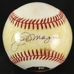 1987 Joe DiMaggio New York Yankees Signed ONL White Painted Baseball (JSA)