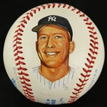 1987 Mickey Mantle New York Yankees Signed OAL Brown Painted Baseball (JSA)