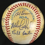 1991 Old Timers Game Multi Signed OAL Brown Baseball w/ 19 Signatures Including Rollie Fingers, Bob Lemon, Pete Vuckovich & More (JSA)