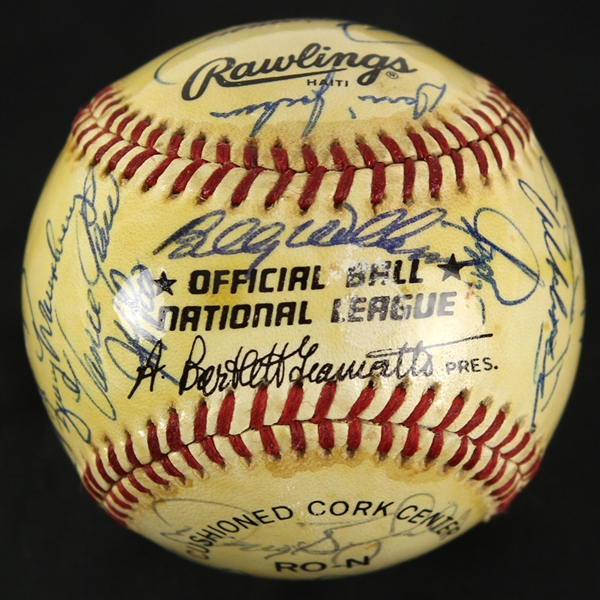 1988 Chicago Cubs Team Signed ONL Giamatti Baseball w/ 28 Signatures Including Andre Dawson, Billy Williams, Goose Gossage, Don Zimmer & More (JSA)