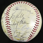 1986 Oakland Ahtletics Team Signed Logo Baseball w/ 27 Signatures Including Jose Canseco, Dusty Baker, Jose Rijo & More (JSA)