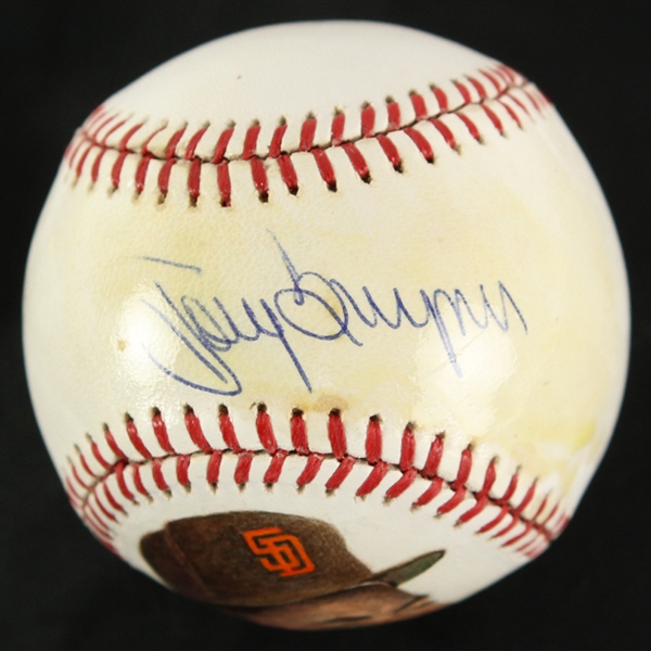 1989-94 Tony Gwynn San Diego Padres Signed OAL Giamatti Painted Baseball (JSA)